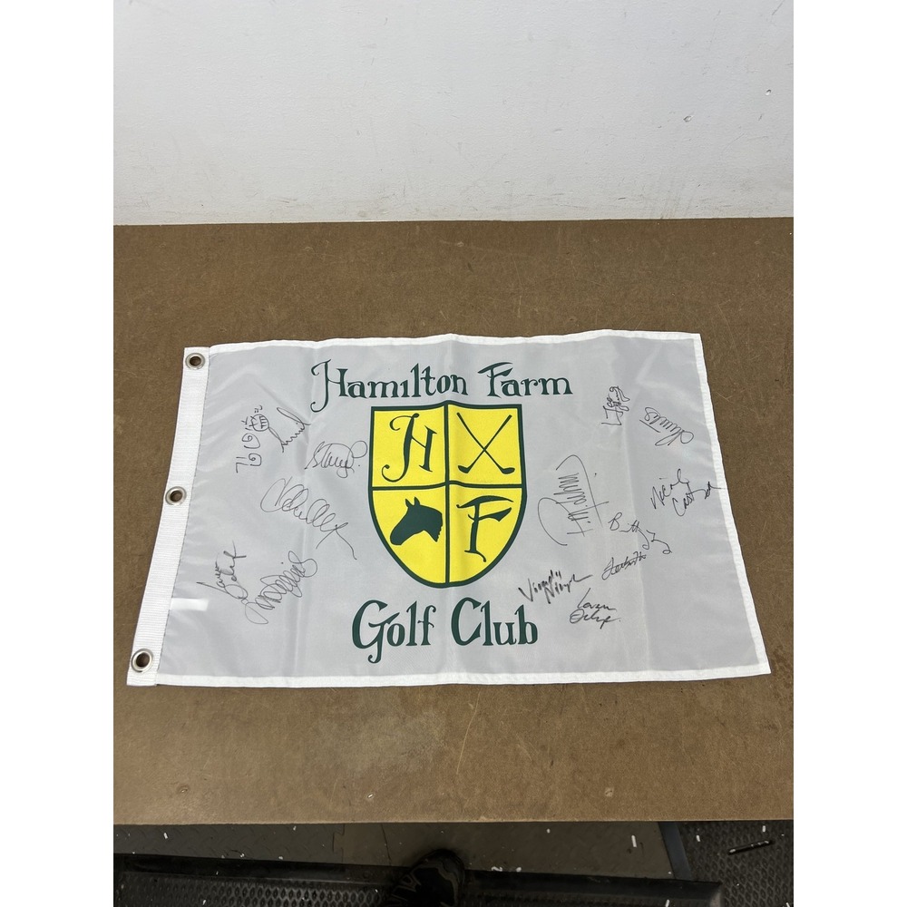 Hamilton Farm Golf Club Autographed Pin Flag Signed LPGA Lorena Ochoa Brittany L